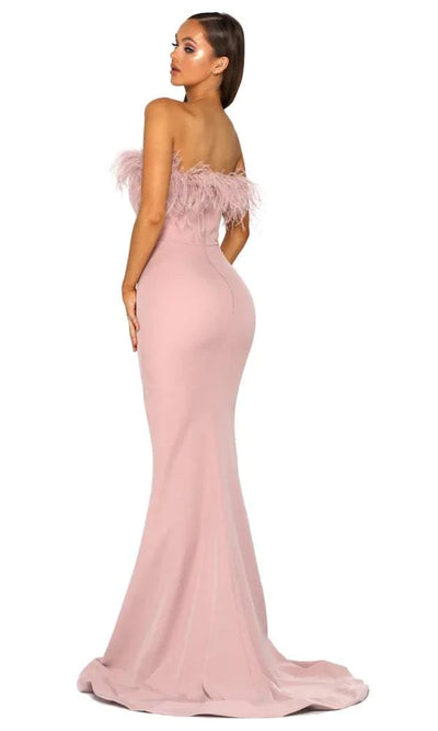 Smart Pink Evening Dress-danddclothing-Classic Elegant Gowns,Evening Dresses,Long