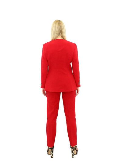 Red Stylish Business Suit-AFRICAN WEAR FOR WOMEN,Ladies Suits
