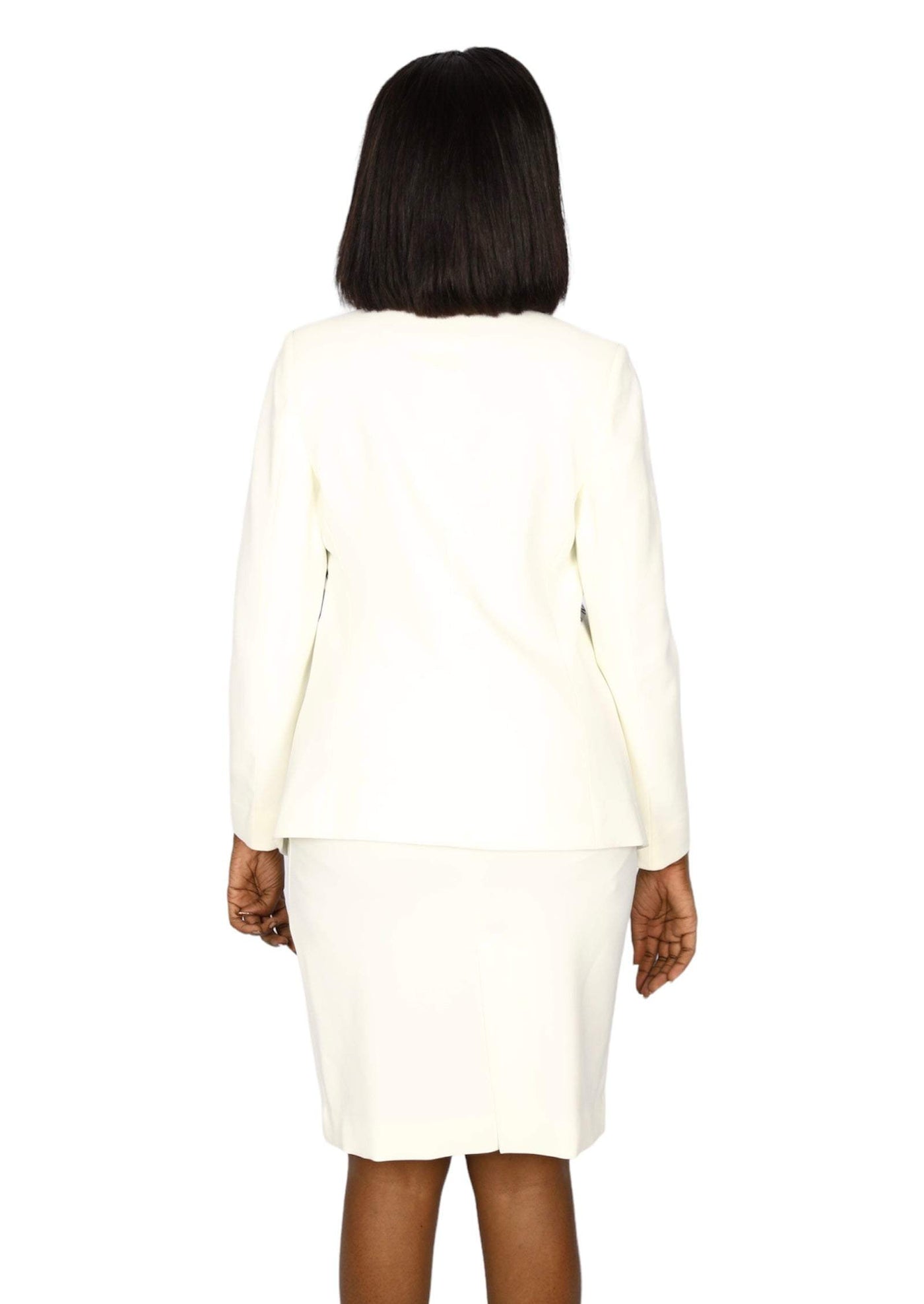 African Office White Skirt Suit-danddclothing-AFRICAN WEAR FOR WOMEN,Ladies Suits,White