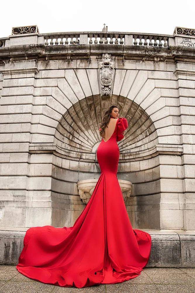 Luxe Evening Dress Red-danddclothing-Classic Elegant Gowns,Evening Dresses,Long