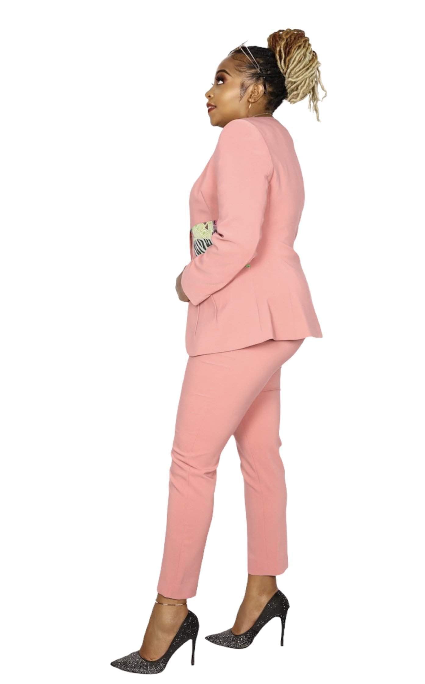 African Office Wear Suit Pink-danddclothing-AFRICAN WEAR FOR WOMEN,Ladies Suits,Pink