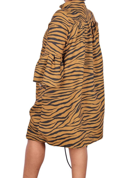 Animal Print A-Line Coat-danddclothing-AFRICAN WEAR FOR WOMEN,FEATURED,Jackets,Women Jackets
