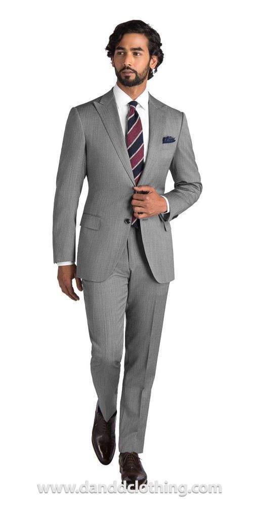 Light Grey Suit-African Wear for Men,Classic Men Suits,Classic Suits,Light Grey
