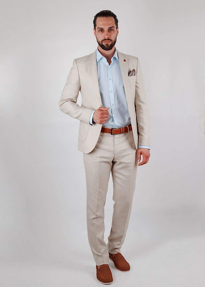 Hunger Off White Linen Suit-danddclothing-African Wear for Men,Linen Suit,maroon