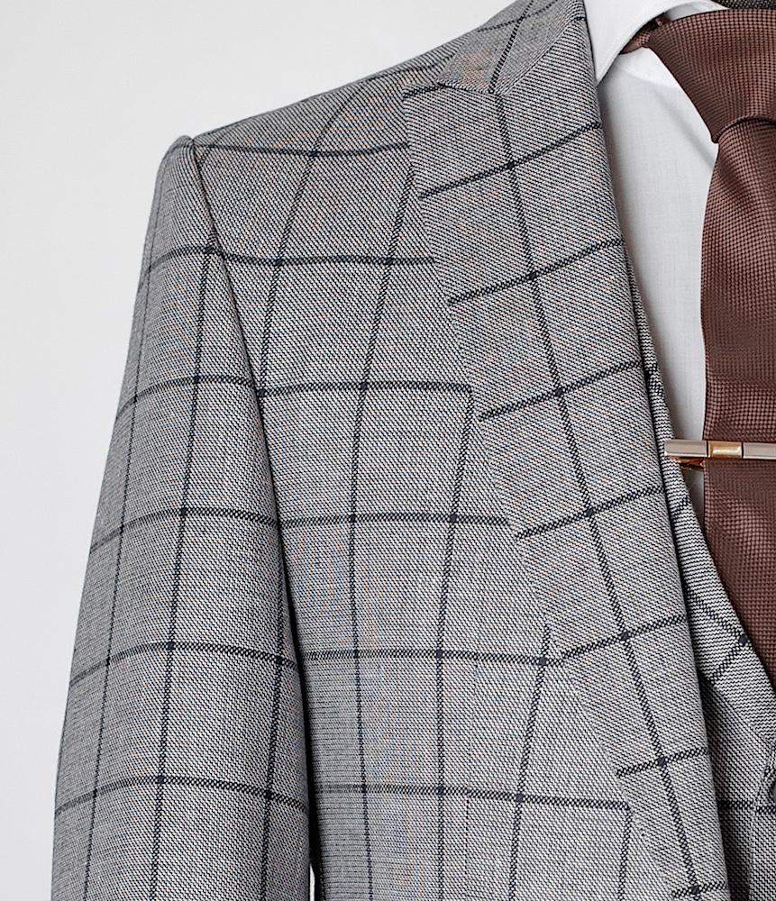 Golden Grey Linen Suit-danddclothing-African Wear for Men,Linen Suit,maroon