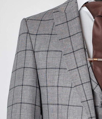 Golden Grey Linen Suit-danddclothing-African Wear for Men,Linen Suit,maroon