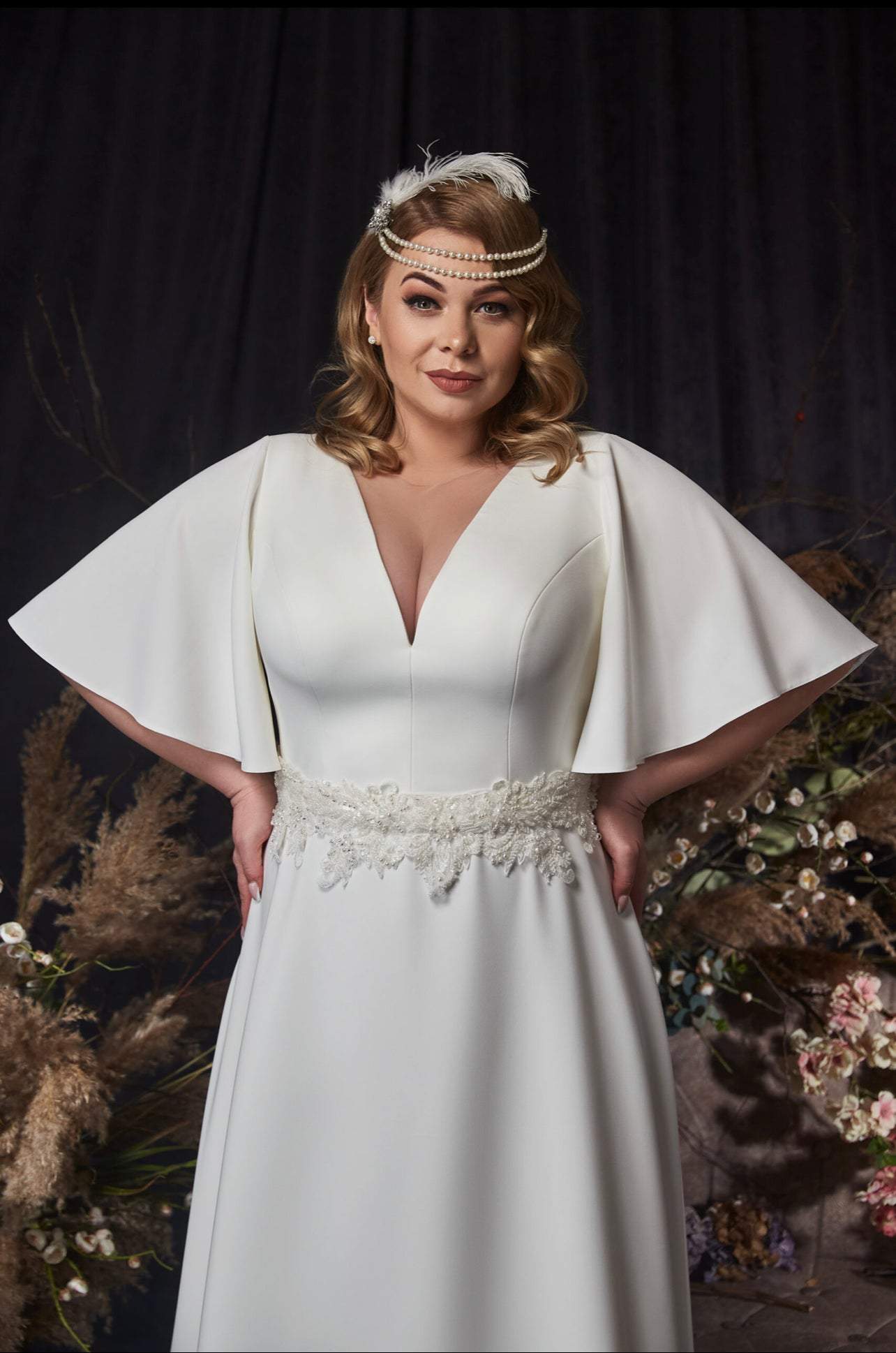Ruby White Wedding Dress-danddclothing-A-line,Classic Elegant Gowns,Royal Wedding Dresses,White