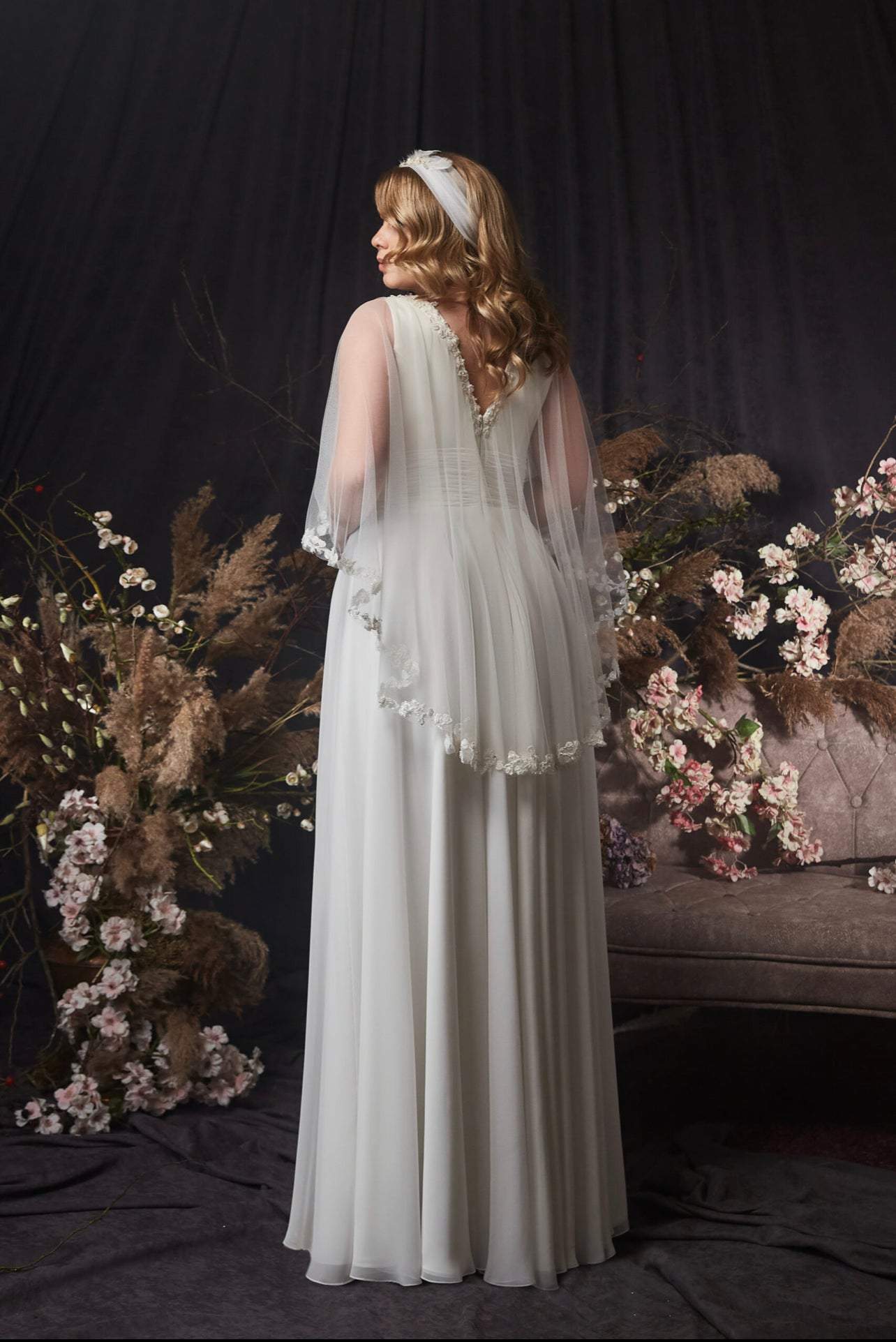 Moon Stone White Wedding Dress-danddclothing-A-line,Classic Elegant Gowns,Royal Wedding Dresses,White