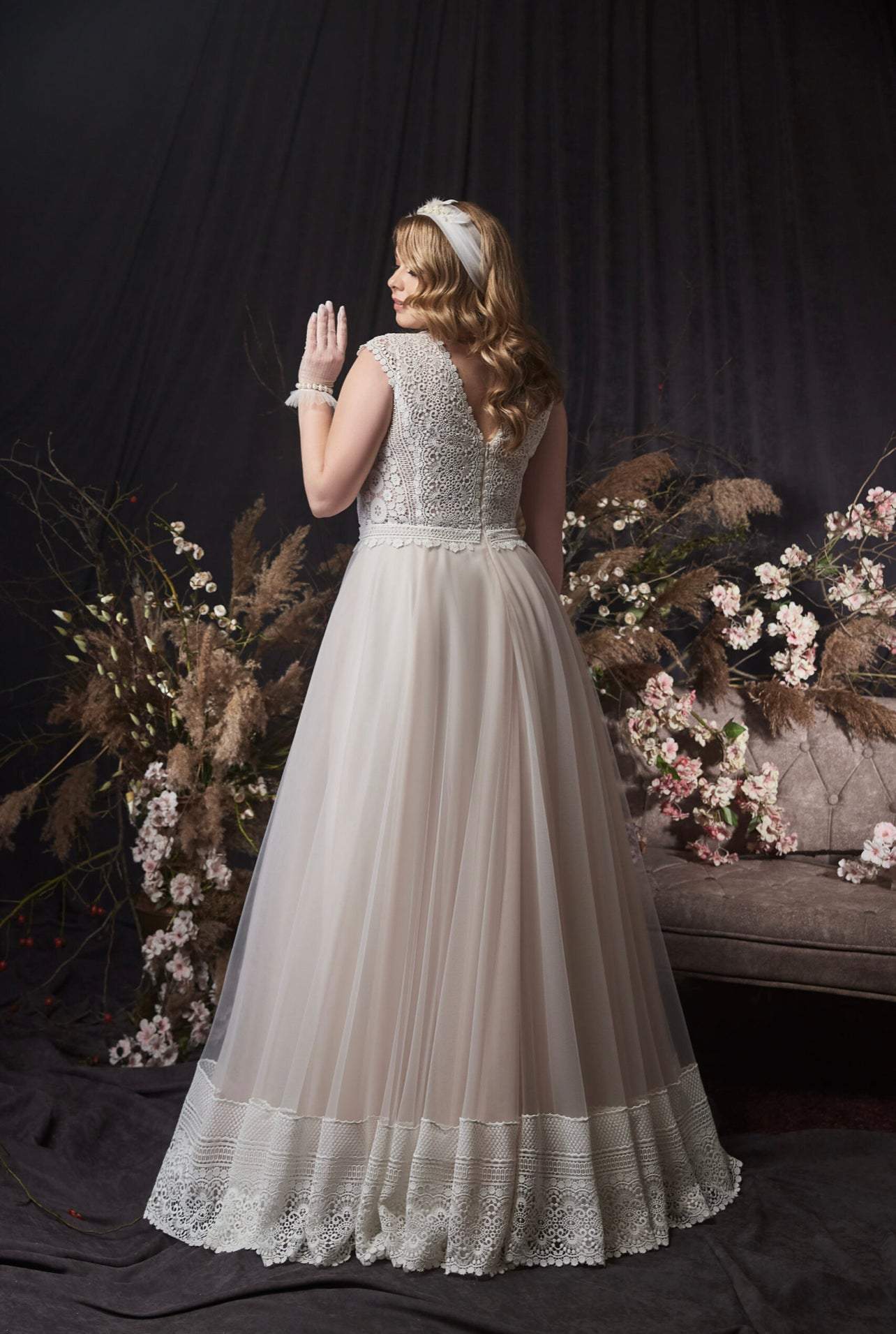 Platinum White Wedding Dress-danddclothing-A-line,Classic Elegant Gowns,Royal Wedding Dresses,White