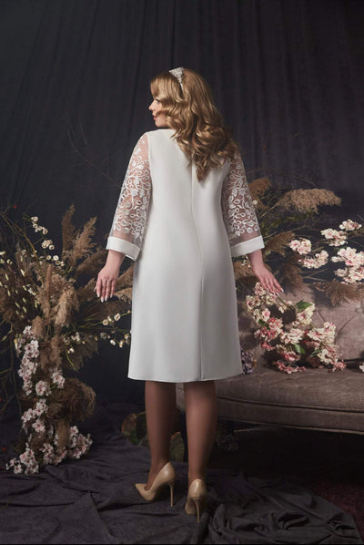 Poor White Wedding Dress-danddclothing-A-line,Classic Elegant Gowns,Royal Wedding Dresses,White