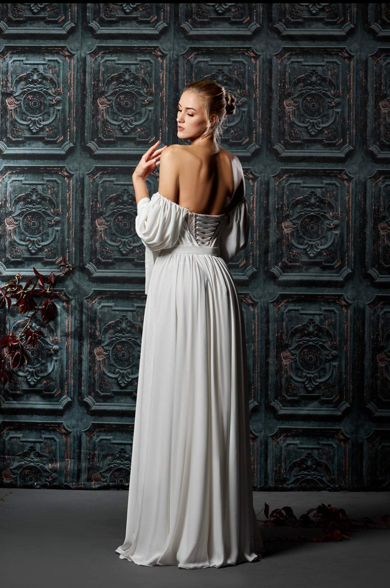 Kermes White Wedding Dress-danddclothing-A-line,Classic Elegant Gowns,Royal Wedding Dresses,White