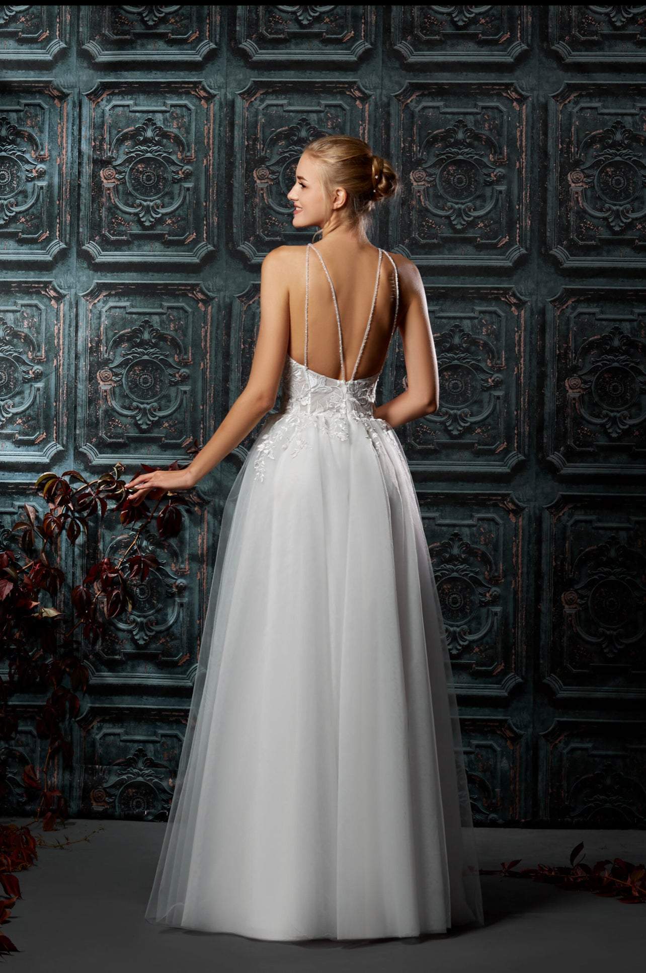 Berry White Wedding Dress-danddclothing-A-line,Classic Elegant Gowns,Royal Wedding Dresses,White