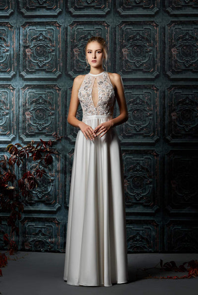 Fine White Wedding Dress-danddclothing-A-line,Classic Elegant Gowns,Royal Wedding Dresses,White