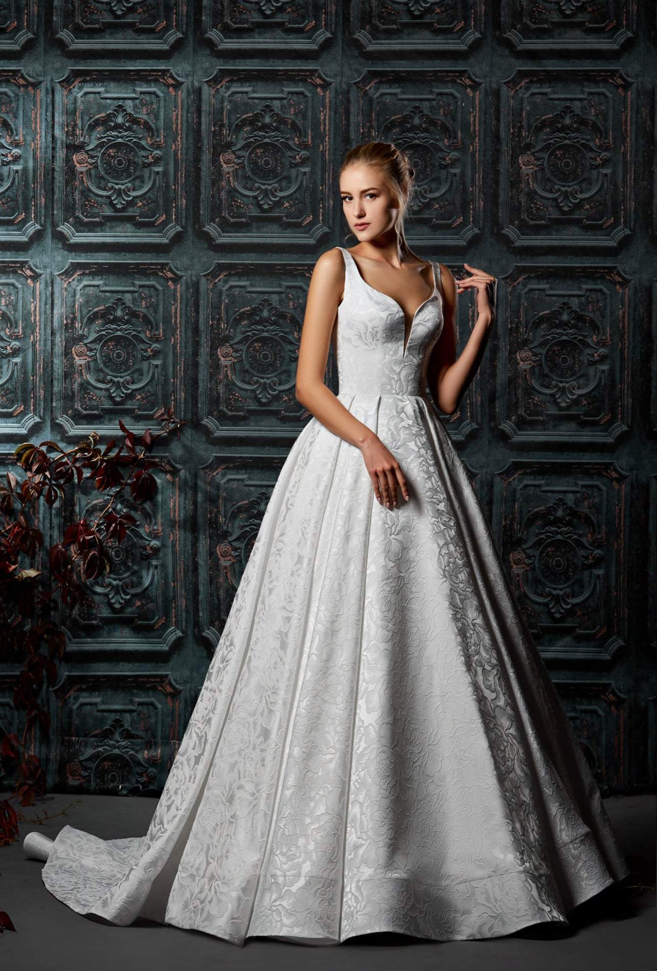 Milky White Wedding Dress-danddclothing-A-line,Classic Elegant Gowns,Royal Wedding Dresses,White