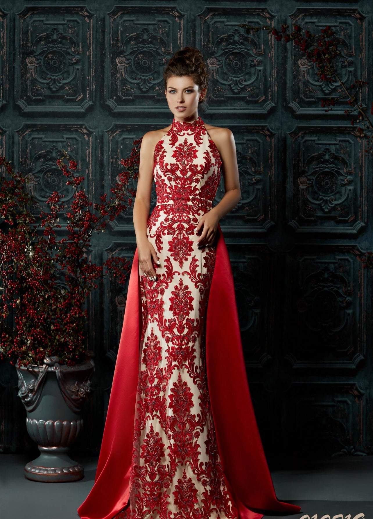 Tint Red Wedding Dress-danddclothing-Classic Elegant Gowns,Red