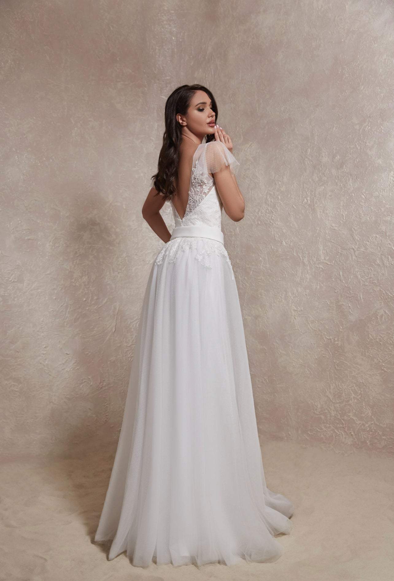 Snowbird White Wedding Dress-danddclothing-A-line,Classic Elegant Gowns,Royal Wedding Dresses,White