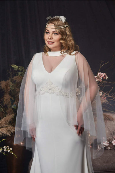 Diamond White Wedding Dress-danddclothing-Classic Elegant Gowns,Mermaid,Royal Wedding Dresses,White
