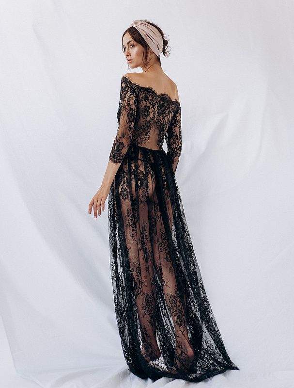 Ford Black Evening Dress-danddclothing-Nightgown