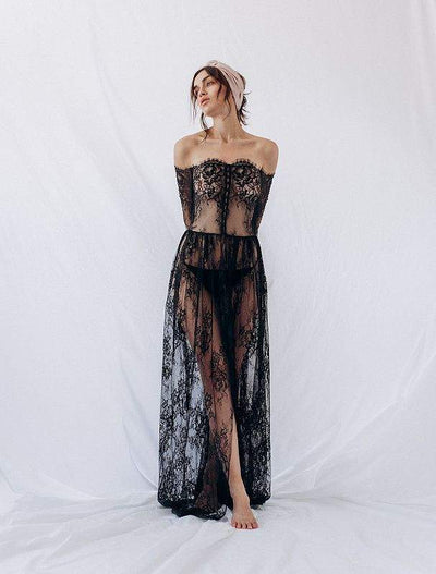 Ford Black Evening Dress-danddclothing-Nightgown