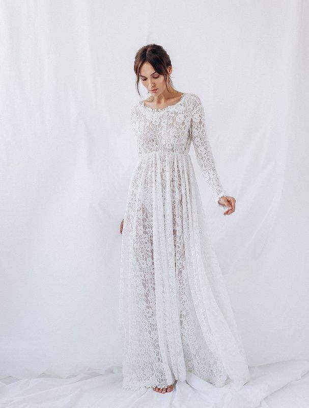 Ban White Wedding Dress-danddclothing-Nightgown,White