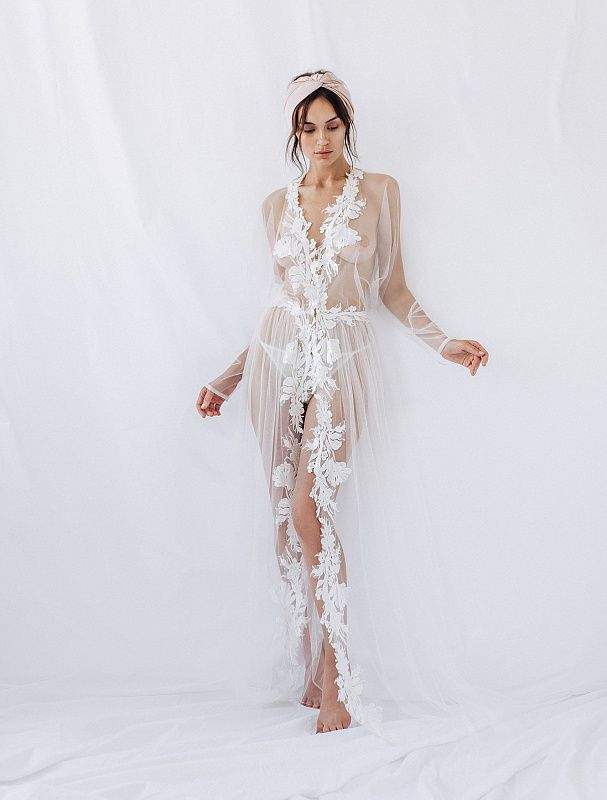 Nuptical White Wedding Dress-danddclothing-Nightgown,White